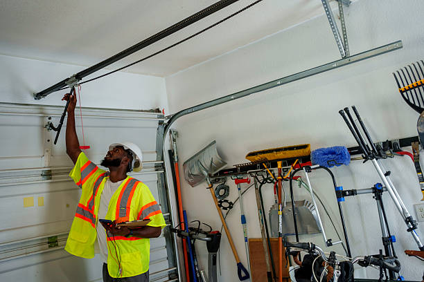 Professional Garage Door technician working in Minooka, IL